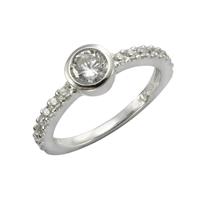 Vivance Ring »925/- Sterling Silber rhodiniert 17x Zirkonia«