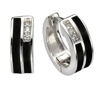 Vivance Klappcreolen »925/- Sterling Silber Zirkonia«