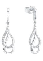 amor Oorbellen voor dames, 925 Sterling zilver, zirkonia synth.