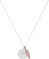 Elli Dames Dromenvanger Veder Hanger Bi-Kleur in 925 Sterling Zilver