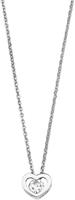 amor Ketting met hanger voor dames, sterling zilver 925, zirkonia (synth.) hartje