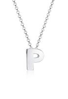 Elli Collierkettchen »Buchstabe P Initialen Trend Minimal 925 Silber«