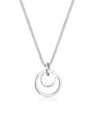 Elli Halsketting Circle Geo Trend 925 Zilver Rosegoud