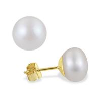 goldmaid Paar Ohrstecker 585/- Gelbgold 2 Süßwasserperlen