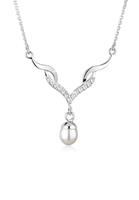 Elli Perlenkette »Festlich Perle Zirkonia 925 Sterling Silber«