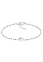 Elli Armband »Basic Trend Erbskette Herz Love Liebe 925 Silber«