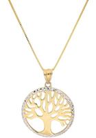 Firetti Ketting met hanger Levensboom met gestruktureerde rand met jurk, overhemd, jeans, sportschoenen! gelegenheid verjaardag kerstmis