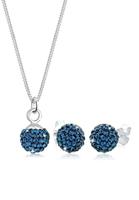 Elli Schmuckset »Kugel Swarovski Kristalle Sterling Silber«