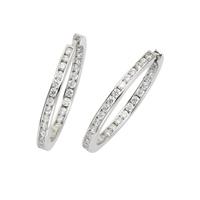 CELESTA Klappcreolen »925/- Sterling Silber Zirkonia«