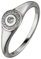 Jobo Fingerring, 925 Silber mit 17 Zirkonia