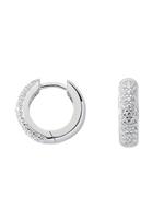 Adelia´s Paar Creolen »Silber 925 Sterling Silver Ohrringe - Creolen«, 925 Sterling Silber mit Zirkonia Ø 1.42 cm