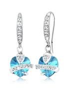 Elli Dames hart met kristal in 925 sterling zilver