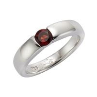 Jamelli Ring »925/- Sterling Silber rhodiniert mit Granat«