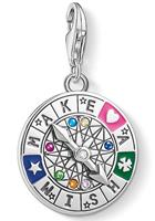 Thomas Sabo Charm-Einhänger »Schicksalsrad - Make a Wish, 1818-340-7«, mit Emaille, synth. Korund, Glassteinen und Zirkonia