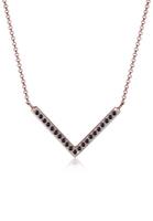 Elli Elli Halsketting Dames V Hanger Trend met Kristallen in 925 Sterling Zilver