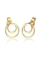 Elli Dames Cirkel Ringen Geo Minimal in 925 Sterling Zilver Verguld