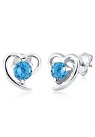 Elli Dames Hart Motief Elegant met Zirconia Kristallen in 925 Sterling Zilver