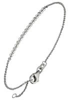Jobo Armband, 585 Weißgold mit 7 Diamanten 17,5 cm