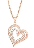amor Ketting met hanger voor dames, 925 Sterling zilver, zirkonia synth.