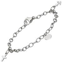 sigo Kinder Armband Glaube Liebe Hoffnung 925 Sterling Silber 16 cm