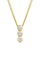 Diamore Collierkettchen »Kreis Geo Trio Diamant (0.06 ct) 585 Gelbgold«