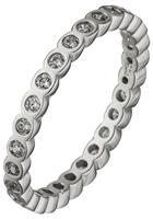 Jobo Fingerring, 925 Silber mit Zirkonia rundum