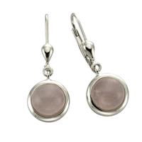 Zeeme Ohrhänger »925/- Sterling Silber Rosenquarz«