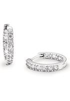 amor hoepel oorbellen voor dames, 925 Sterling zilver, zirkonia synth.