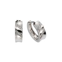 Vivance Klappcreolen »925/- Sterling Silber 16x Zirkonia«