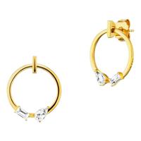 CAÏ Ohrstecker »925/- Sterling Silber vergoldet Weißtopas«