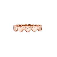 CAÏ Ring »925/- Sterling Silber rotvergoldet Herzen«
