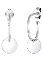 Elli Elli Oorbellen Dames Oor Hanger Geo Plaatje Creool in 925 Sterling Zilver Verguld