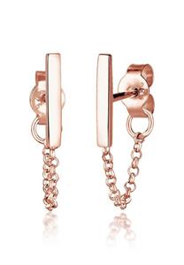 Elli Dames Oorsteker Ketting Staf Geo Basis Trend in 925 Sterling Zilver