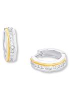 amor hoepel oorbellen voor dames, 925 Sterling zilver, zirkonia synth.