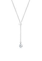 Elli Herz Y-Kette Kristalle 925 Silber Zilver