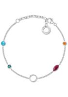 Thomas Sabo Charm-Armband »Farbige Steine, X0274-965-7-L19v«, mit Glasstein, imit. Türkis, synth. Korund und Zirkonia