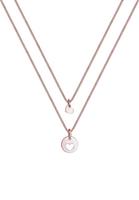 Elli Dames Set Hart Cut-Out Hanger Moeder Kind Liefde in 925 Sterling Zilver Roségoud Verguld