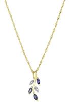 amor Ketting met hanger voor dames, goud 375, zirkonia synth.