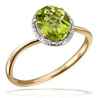 goldmaid Damenring 375/- Gelbgold 1 Peridot