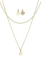 Elli Dames vredesduif hart met kristallen in 925 sterling zilver verguld