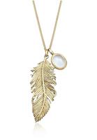 Elli Dames Vederhanger Boho Festival met Maansteen in 925 Sterling Zilver