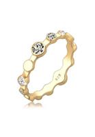 Elli Elli Ring dames Geo kleur met kristallen in 925 Sterling zilver verguld