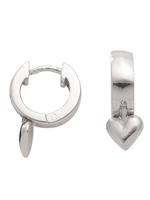 Adelia´s Paar Creolen »Silber 925 Sterling Silver Ohrringe - Creolen«, Herz 925 Sterling Silber Ø 1.08 cm