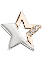 Jobo Sternanhänger »Stern«, 925 Silber bicolor vergoldet mit Zirkonia