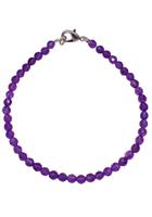 Firetti Armband »Mit runden Steinen, 4 mm breit, facettiert«, mit Amethysten, Made in Germany