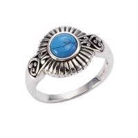 Zeeme Ring »925/- Sterling Silber oxidiert Türkis«