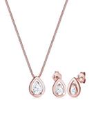 Elli Schmuckset »Tropfen Drop Zirkonia Klassik 925 Sterling Silber«