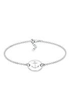 Elli dames ankerplaat geo in 925 sterling zilver verguld