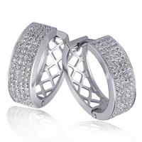 goldmaid Paar Creolen Glamshine 925/- Sterlingsilber 144 Zirkonia