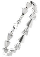 Jobo Armband, 925 Silber gehämmert